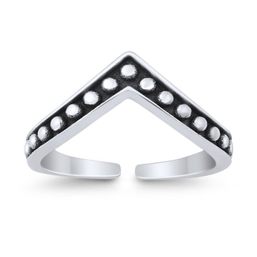 V-Shape Toe Ring Band 925 Silver Sterling For Womens (5.5mm)